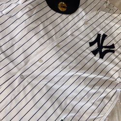 New York Yankees World Series jersey fully stitched throwback jersey majestic with a bonus free hat 🧢 
