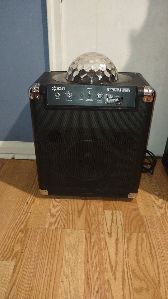 ION Party Rocker Bluetooth Speaker with Disco Ball Light
