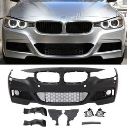 PENSUN F30 Mtech Style Front Bumper Fits for 2012-2018 BMW F30 3 Series Sedan & Wagon 