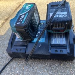 Makita Charger With 2 Battery 