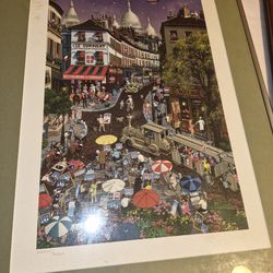 Day At Mont Martre By Alexander Chen Signed And Numbered