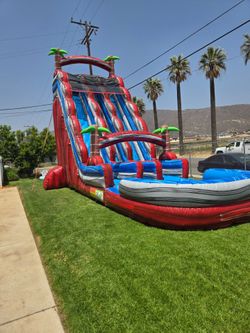 23ft double lane water slide
