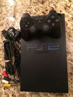 Sony PlayStation 2 PS2 Fat Black Console w/ 1 Controller