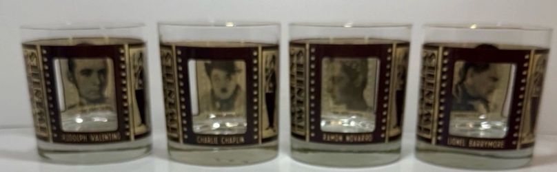 Set of 8 Roaring Twenties Drinking Glasses Barware Classic Entertainers