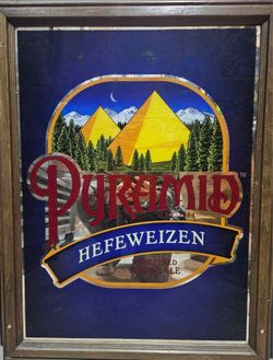 Pyramid Beer mirror sign