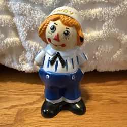 Bobbs-Merrill Co, Inc 1974 Raggedy Andy Piggy Bank without Plug