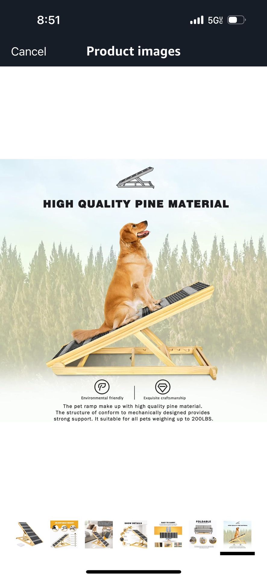 Dog Adjustable Stairs