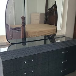 Dresser Mirror and Night Table