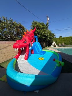 Happy Hop Dragon Inflatable Water Slide