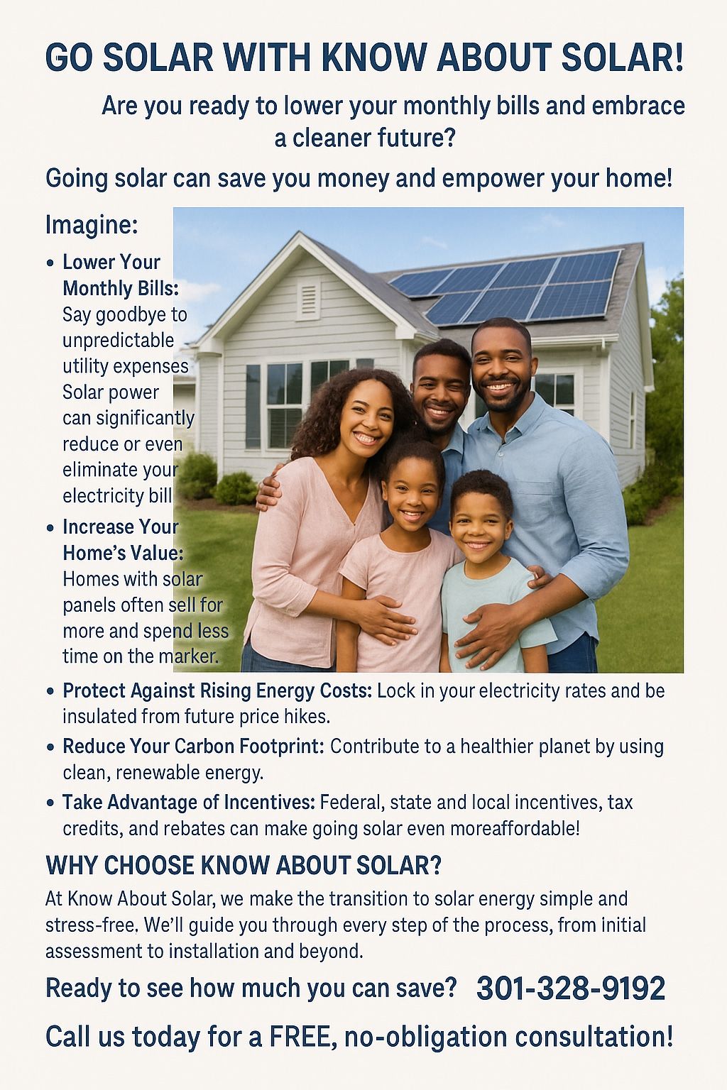 “Smarter Solar. Bigger Savings. Know About Solar.”