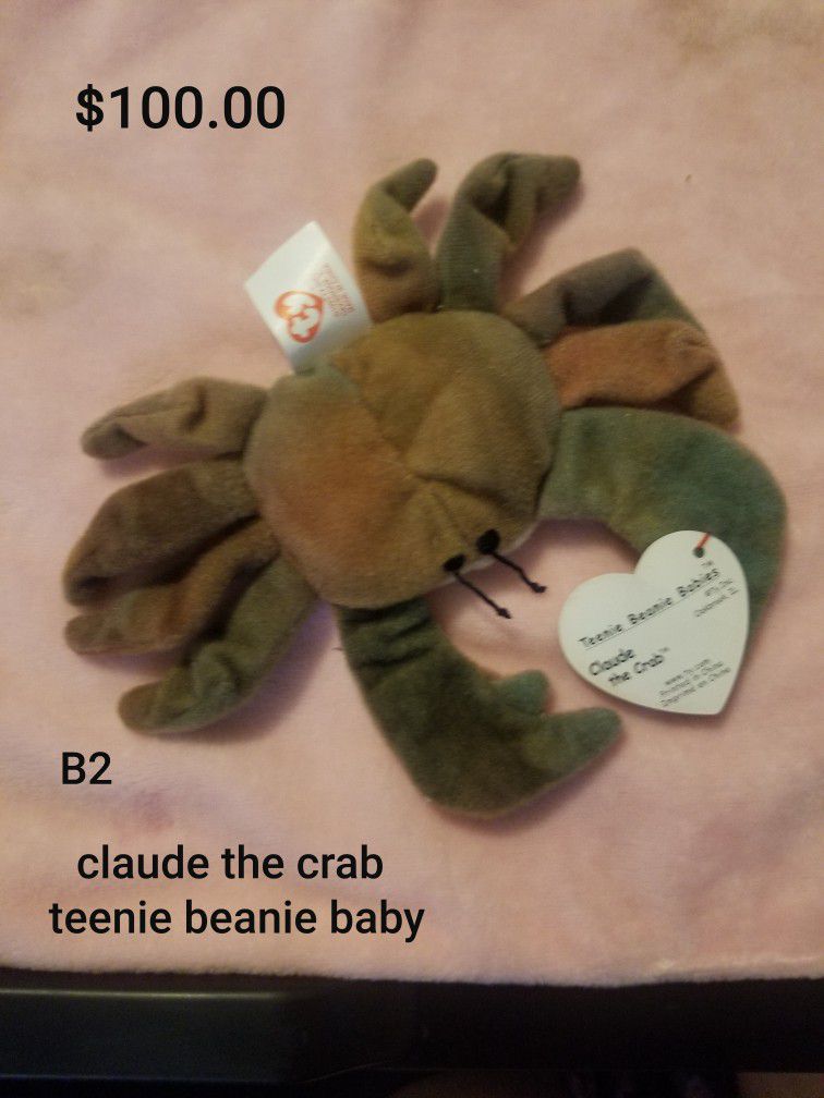 Claudia The Crab Teenie Beanie Baby
