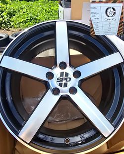 Rines Nuevos SPD SPD-014 18x8.5 (5x113) Negro Brillante Maquinado