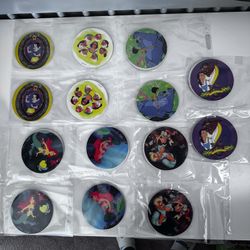 Vintage DISNEY POGS And Coasters. Large Bundle. 
