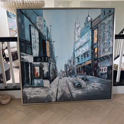 Large 52 Inch Square Modern Canvas Print Of NYC