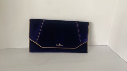 Cole Haan Clutch Deep Purple Velvet New 