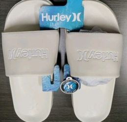 HURLEY SLIDES WHITE NEW SIZE 9
