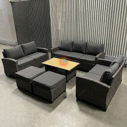 9-Seater Outdoor Sectional Patio Furniture Set
