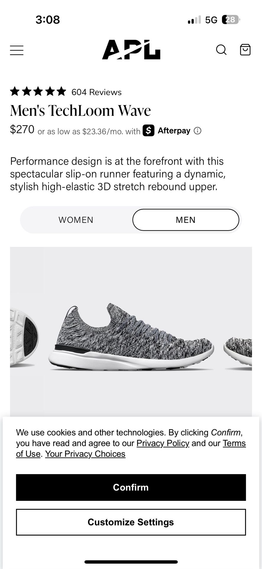 APL techloom Wave men’s shoes size 12 New