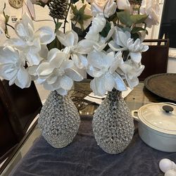   Two Crystal Vases