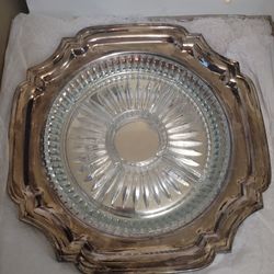 STOUT LAUER SILVER & GOLD PLATTER