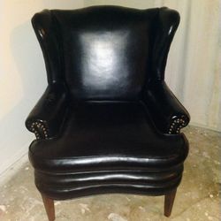 Leather Wingback Chair