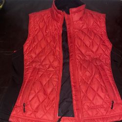 Marmot Vest Quilted Rose Red Kitzbuhel Vest Women’s Med