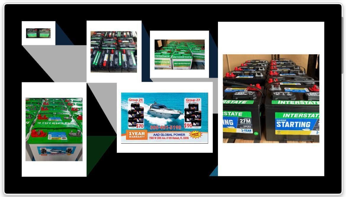 Baterías Para Botes Nuevas Interstate Marinas Con Garantía De 1 Año