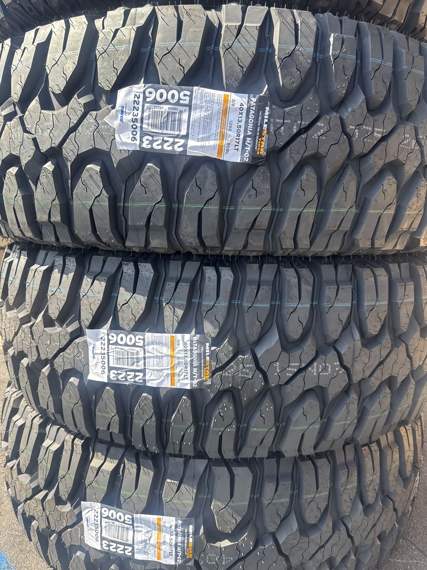 Milestar Patagoina M/T 40x13.50R17 D Rated 8 Ply Tires ( Set of 4 ) 🔥🔥🔥🔥