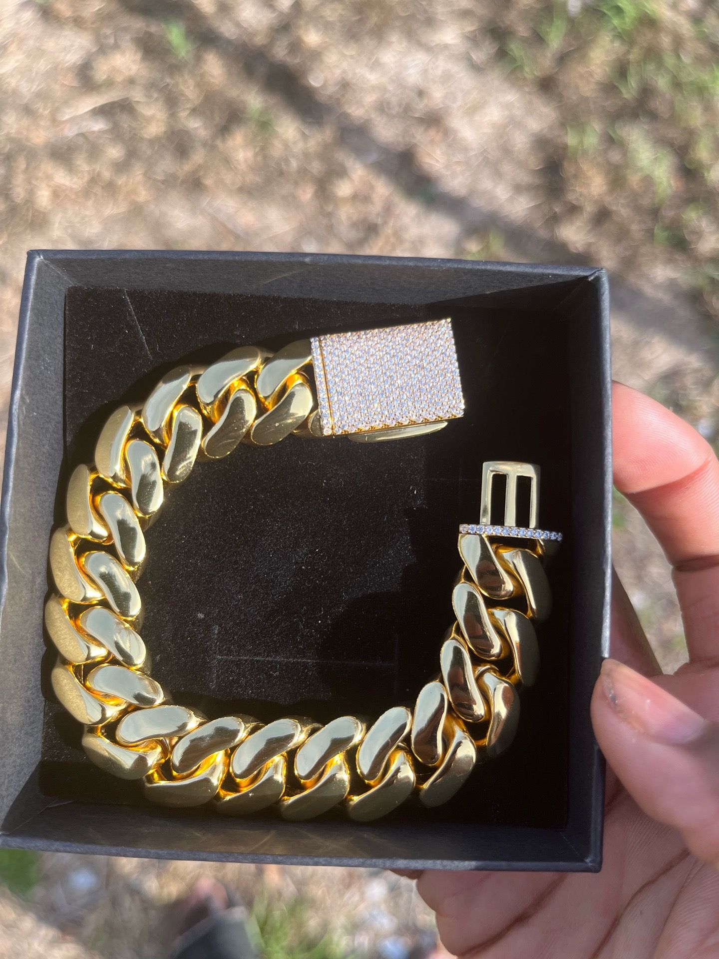 Gold Cuban bracelet 18mm