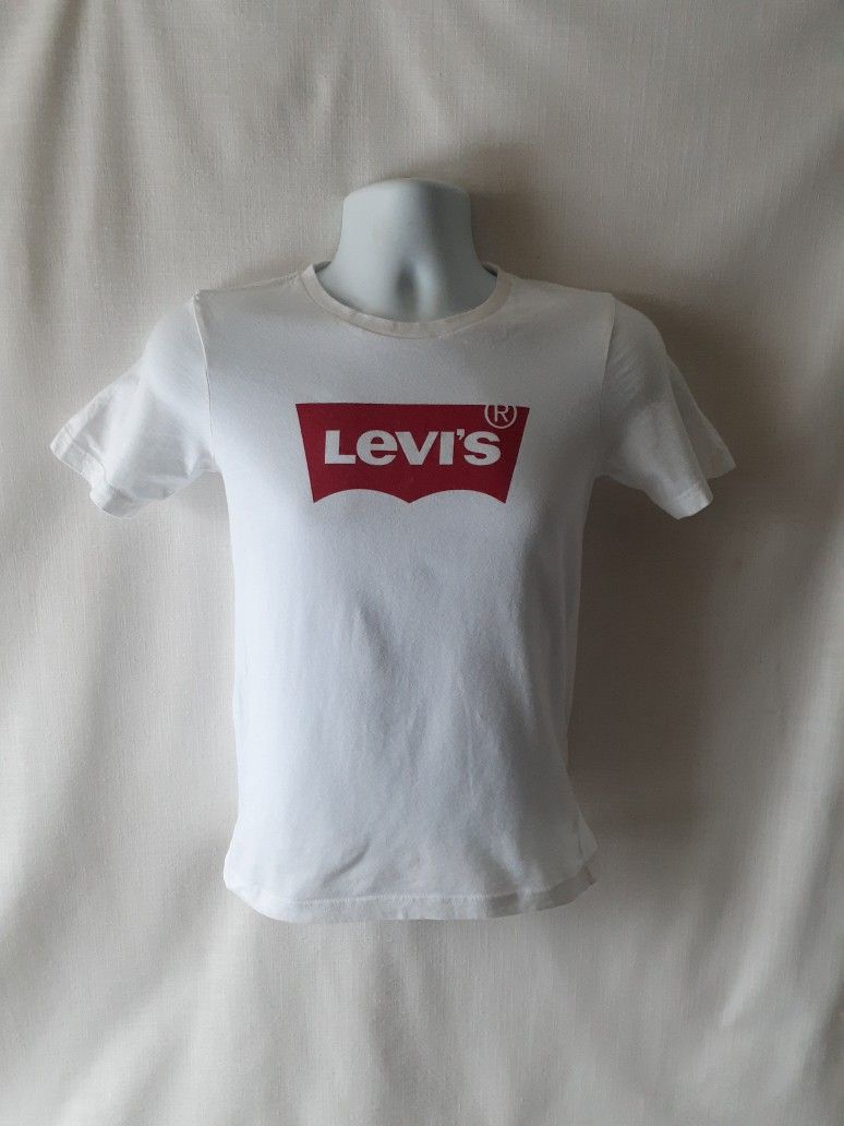 Levi's men's white/red short sleeve graphic t-shirt size S