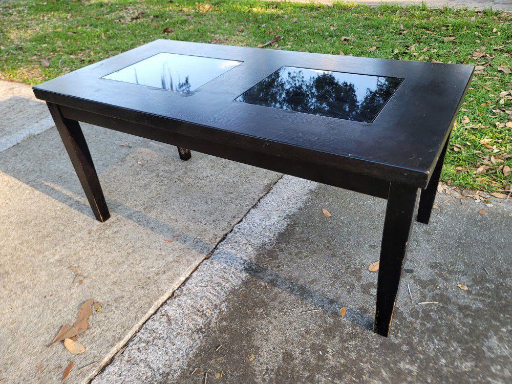 Modern Glass /Wood Coffee Table
