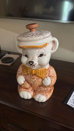 Vintage Ceramic Bear Cookie Jar