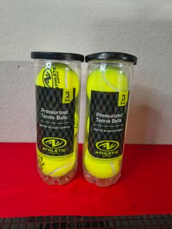 Athletic Works Pressurized Tennis Balls, 2 Can with 3 Balls