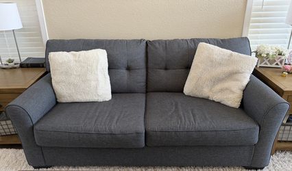 Modern Grey Sofa with Pull Out Bed