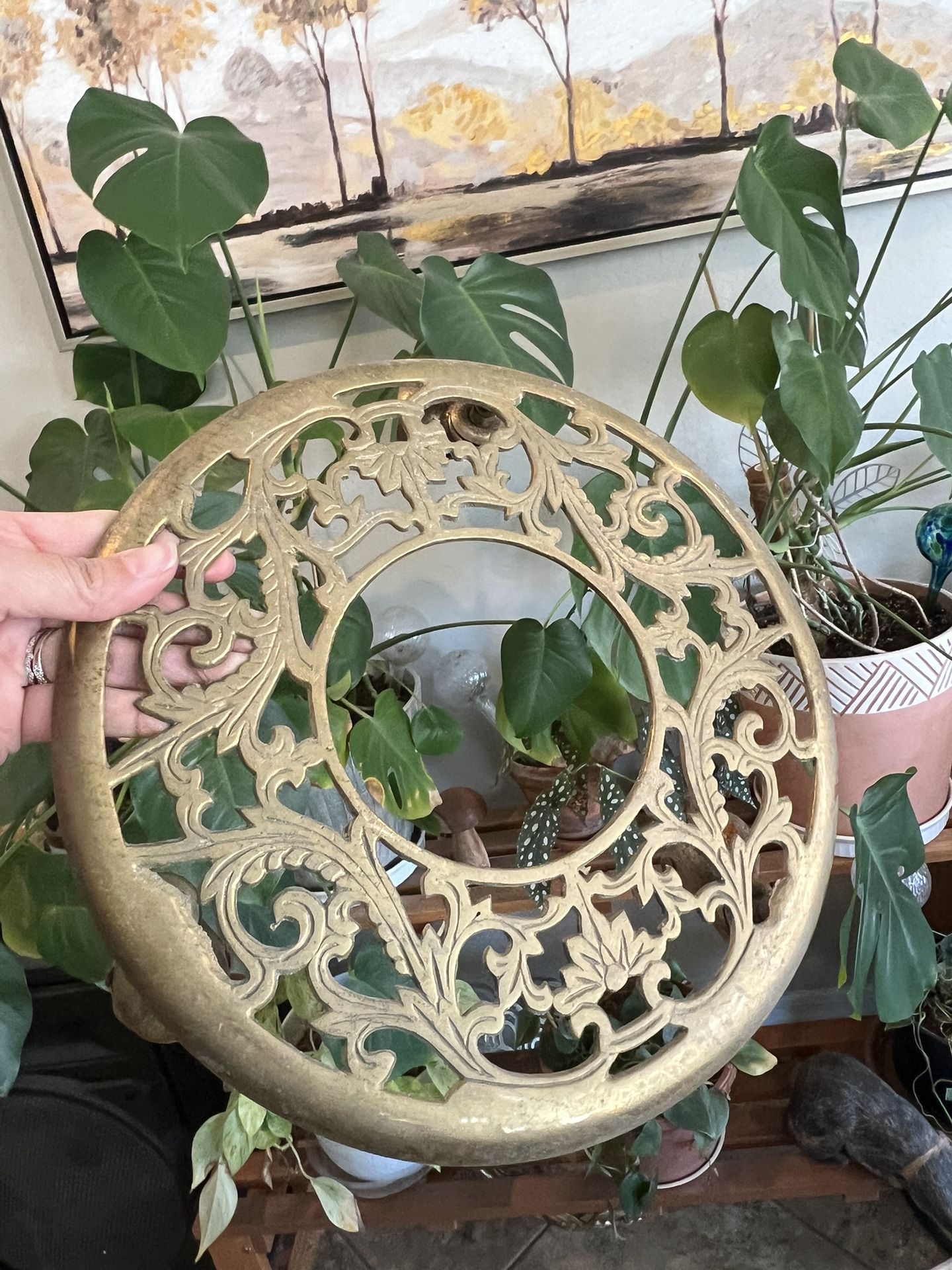 Vintage Metal Planter Pot Stand 10.5
