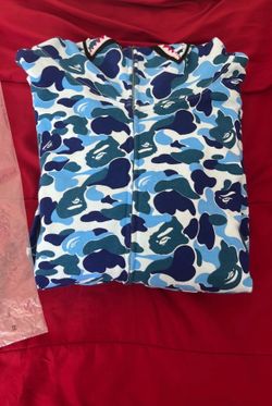 Bape baby blue zip up