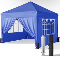 10x10 Pop Up Canopy with Sidewalls, Outdoor Instant Canopy Tent with Carry Bag