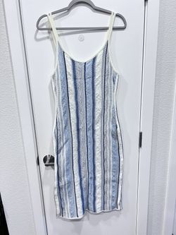 Club Monaco Multi-Stitch Stripe Dress Size M