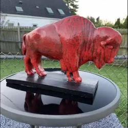 The Red Buffalo Statue