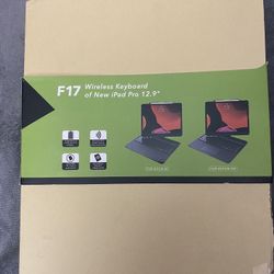 Wireless Keyboard F17 Ipad Pro 12.9 Black in color