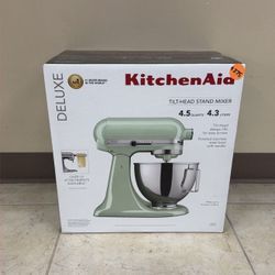 KITCHEN AID DELUXE TILT-HEAD STAND MIXER 4.5QT KSM97PT PISTACHIO 