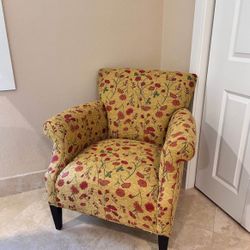 Floral Upholstered Armchair  