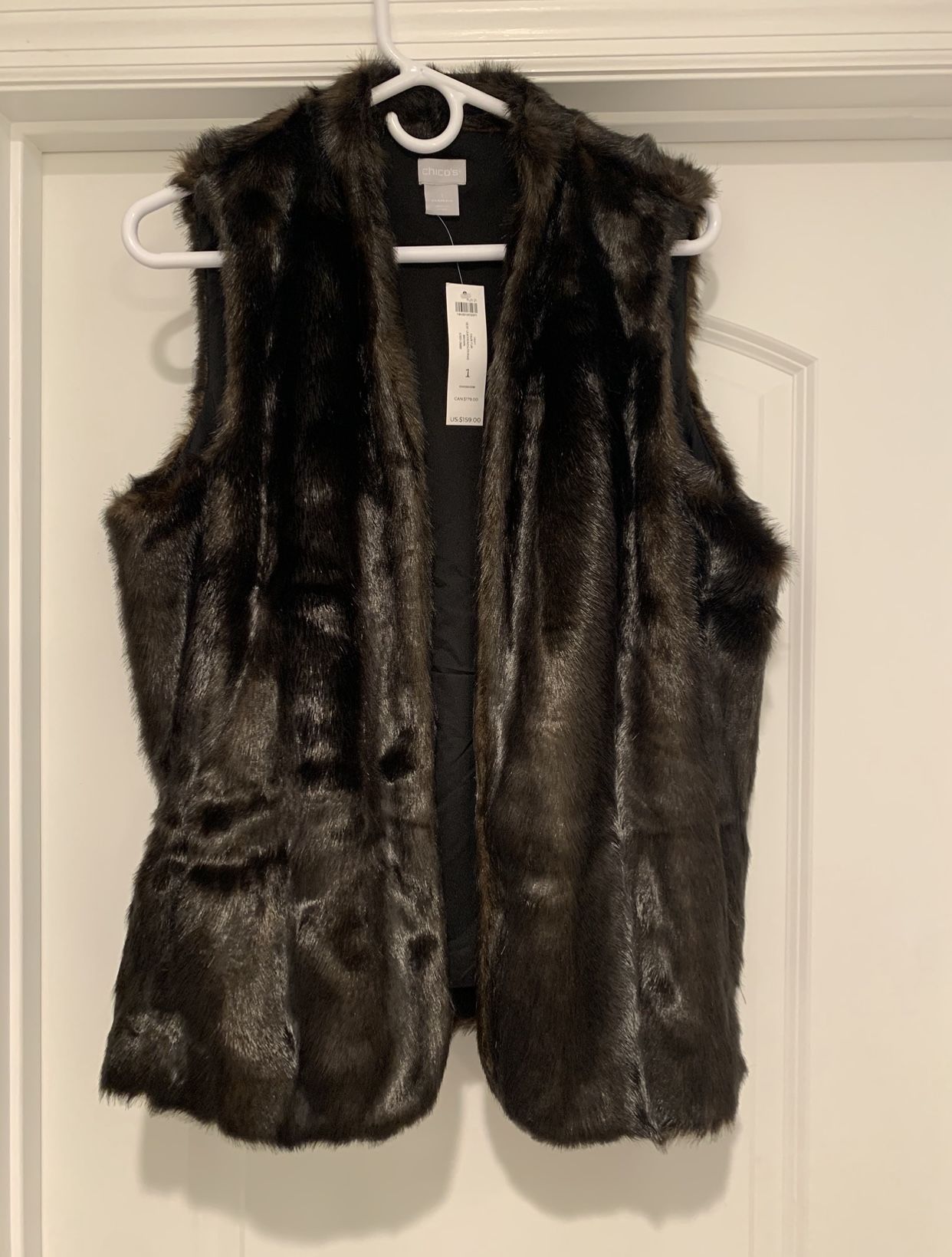 Chico’s Faux Brown Fur Vest