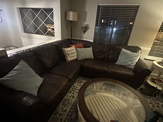 Ashley Brown Leather Sectional