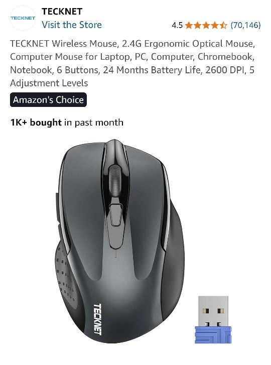 WIRELESS MOUSE (AMAZON'S CHOICE!!!)