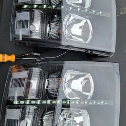 07-13 Chevrolet Silverado LED Headlights Luces Micas Calaveras Faros Faroles Focos Chevy