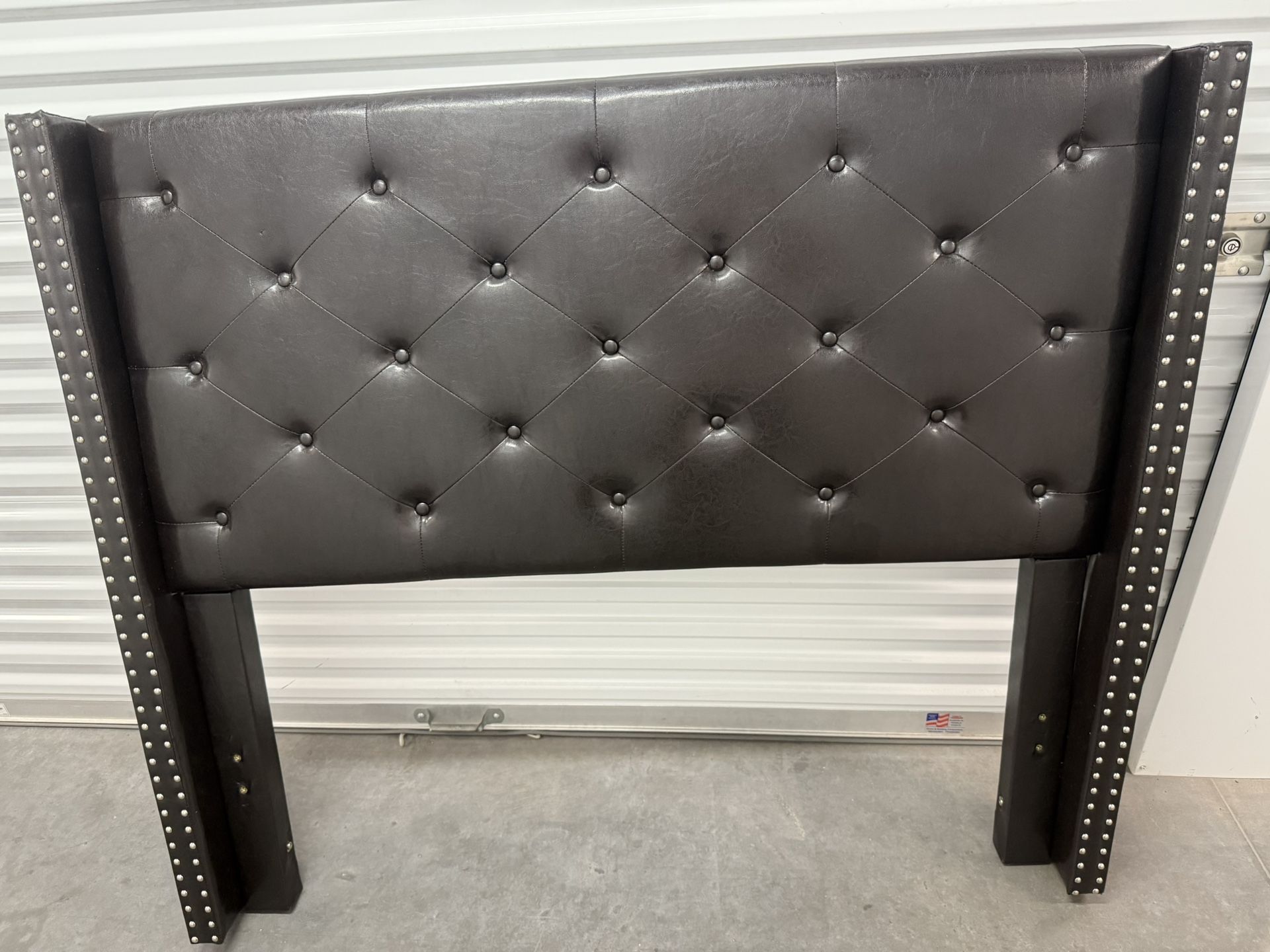 Full Size Head Board, Mattress, Frame And Two Nightstands