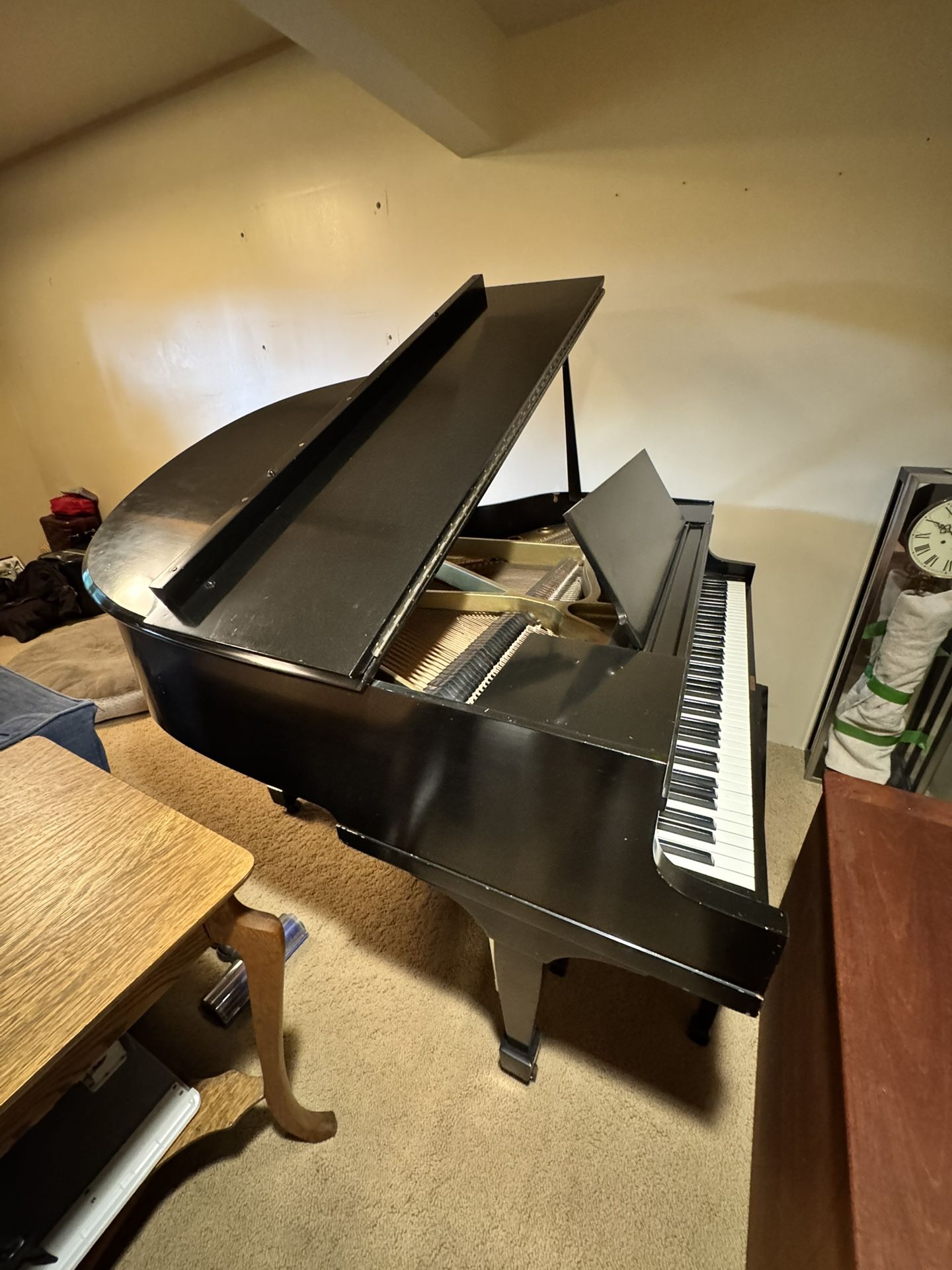 Black W.P.Haines Baby Grand Piano