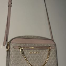 Michael Kors pink & gold  purse 