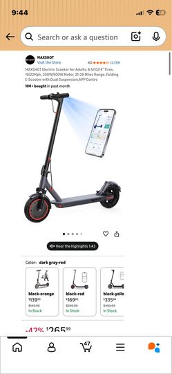 Electric scooter 20 mph